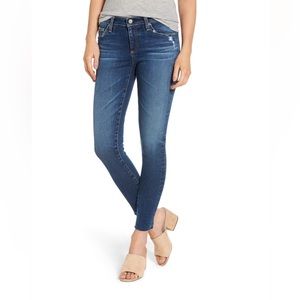 AG the legging raw hem ankle skinny jeans